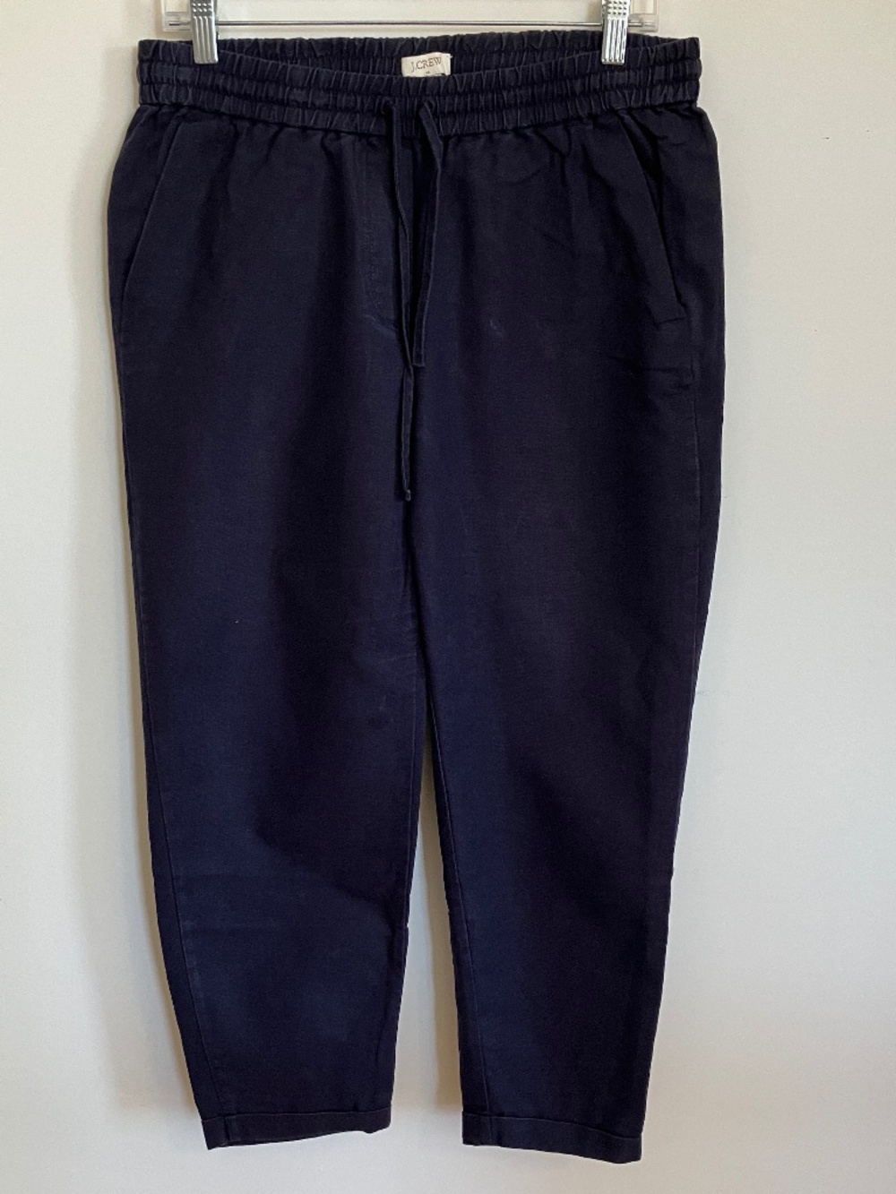 J Crew linen capris - navy blue 8